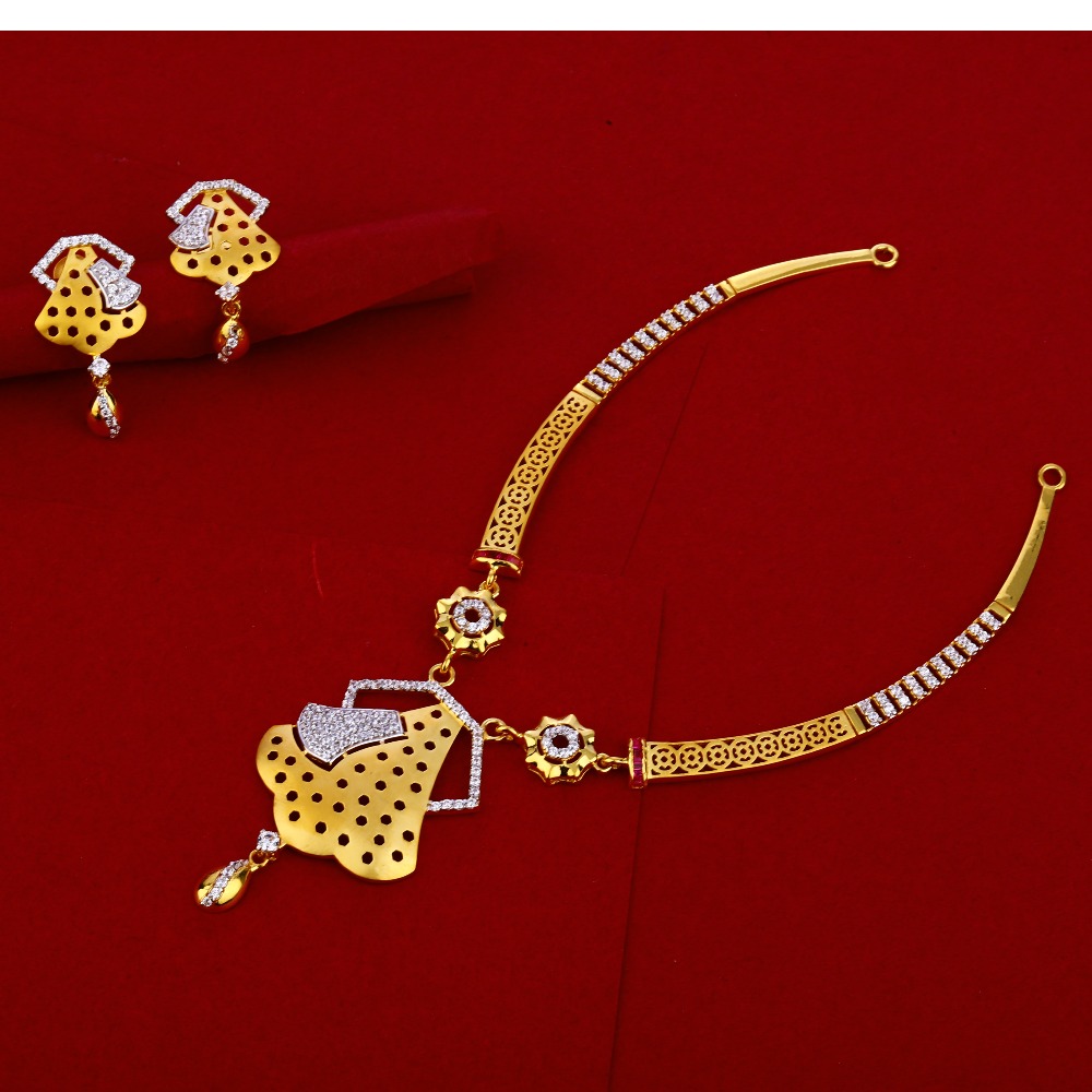 916 Gold Hallmark Gorgeous Women's Necklace Set LN226