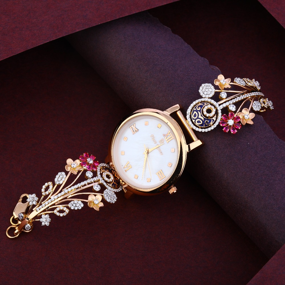 750 Rose Gold Hallmark stylish Women's Watch RLW327