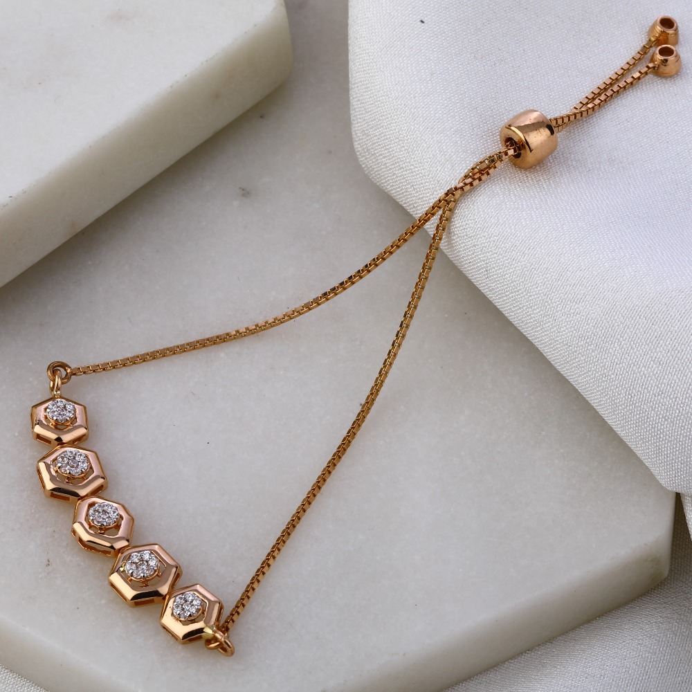 750 Rose Gold exclusive CZ Bracelet RLB74