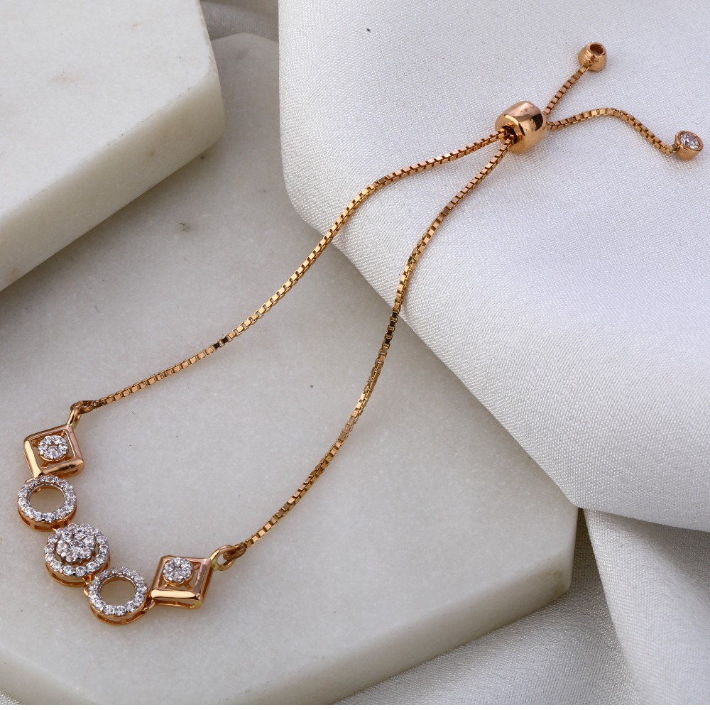 750 Rose Gold CZ Bracelet RLB70