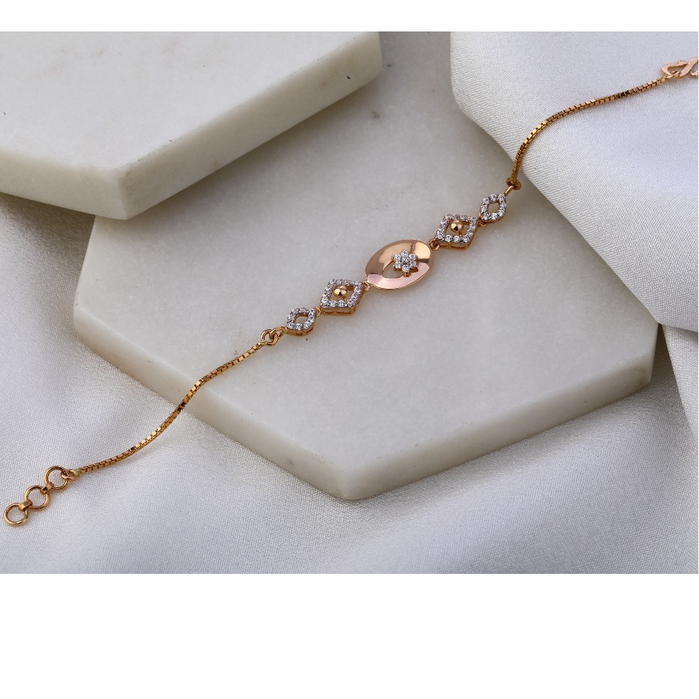 750 Rose Gold Gorgeous Women's Bracelet RLB60