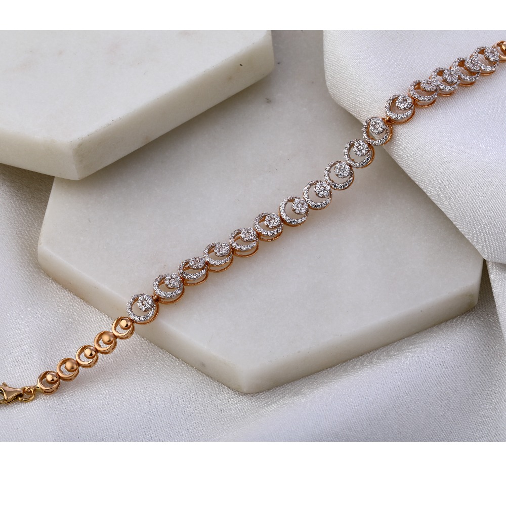 18KT Rose Gold Hallmark exclusive Women's Bracelet RLB42