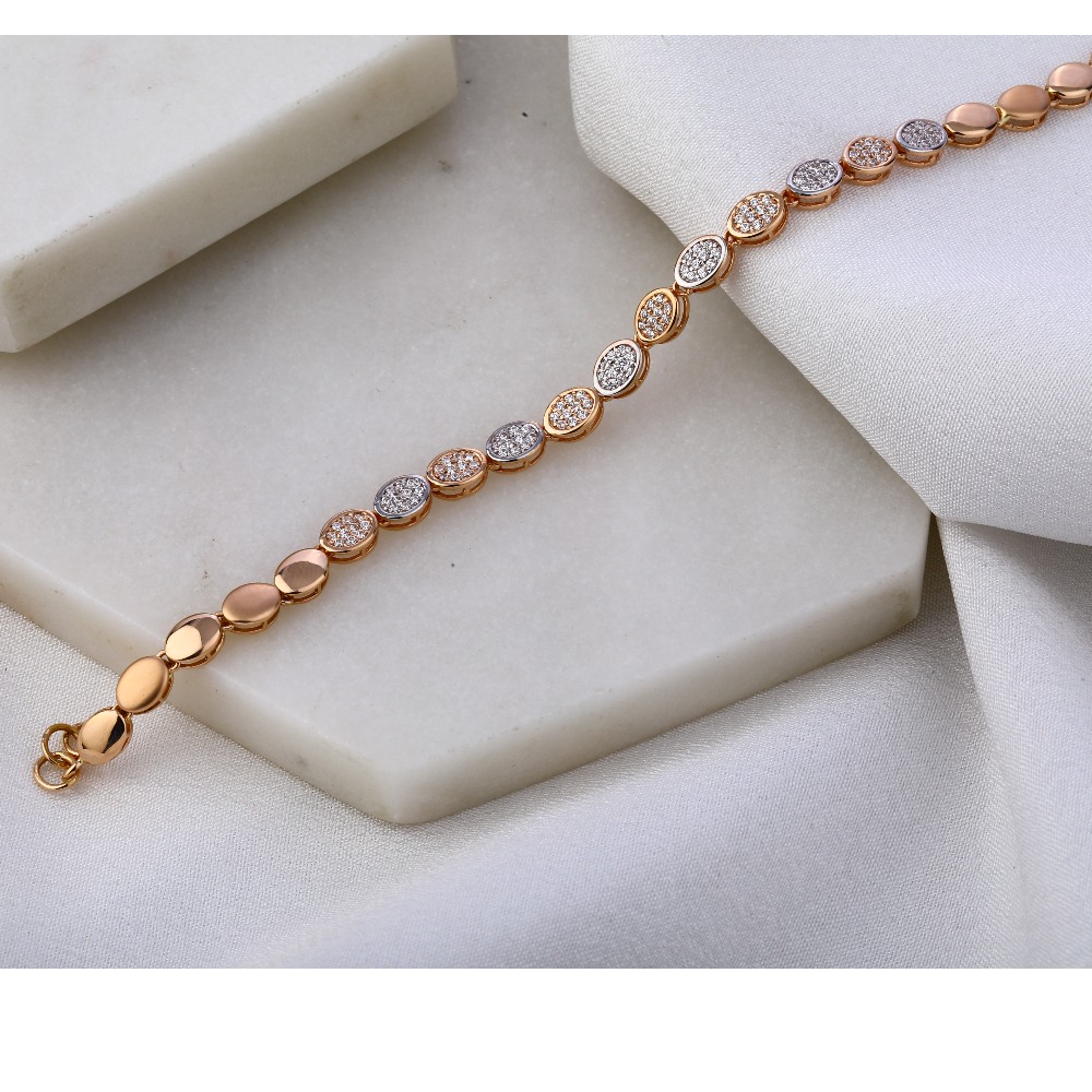 18KT Rose Gold Hallmark Women's Bracelet RLB38