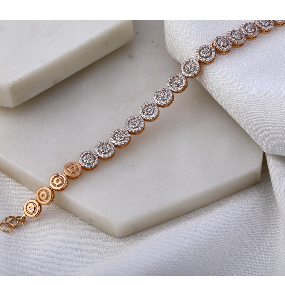 18KT Rose Gold stylish Ladies Bracelet RLB37