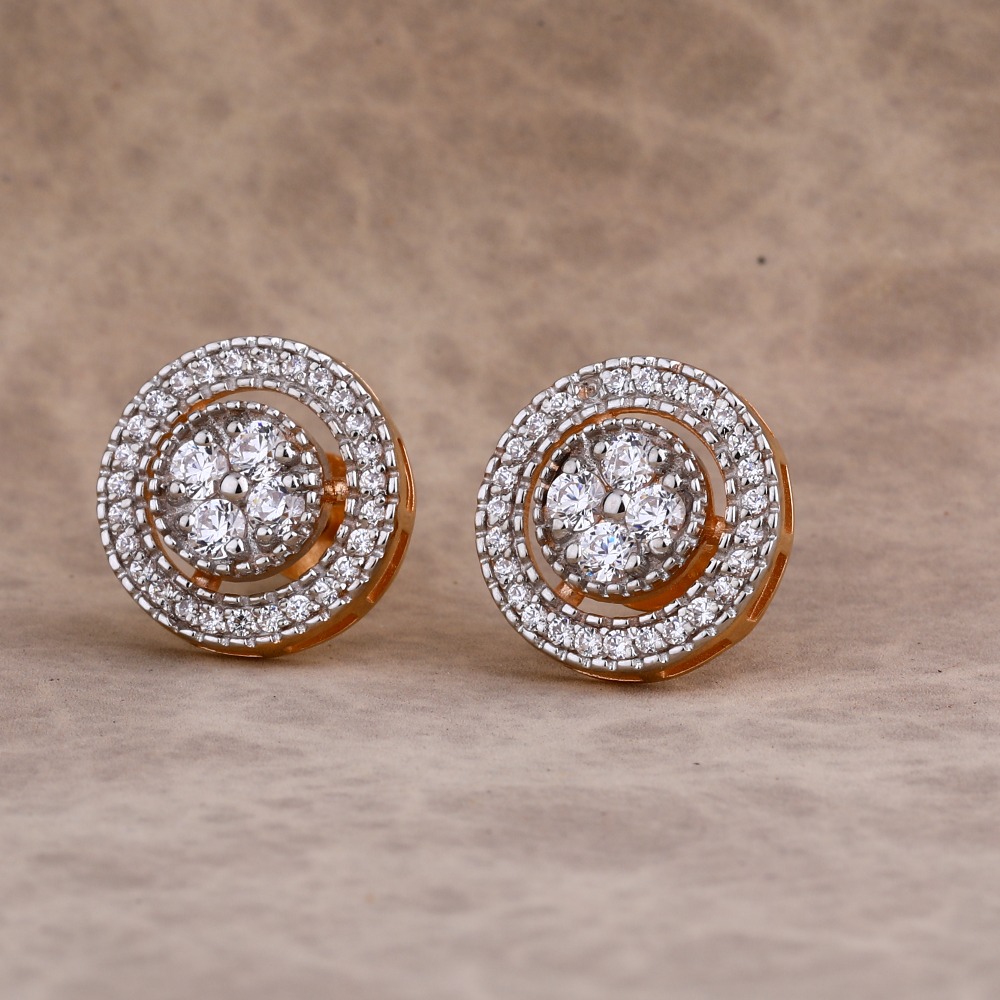 750 Rose Gold Fancy Ladies Earring RE166
