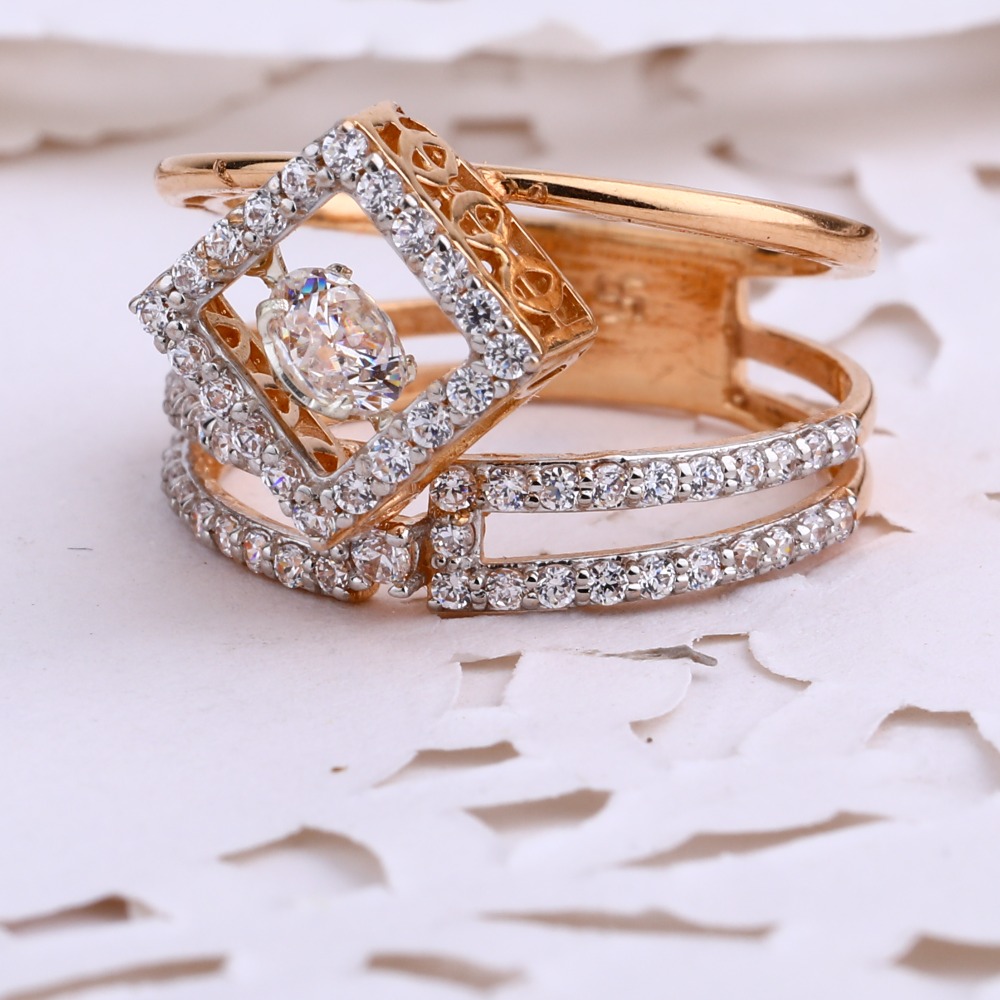 18CT  Rose Gold stylish Hallmark Ring RLR697