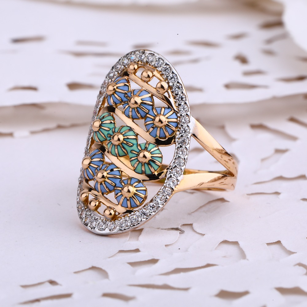 18CT  CZ Rose Gold Gorgeous Women's Ring RLR688