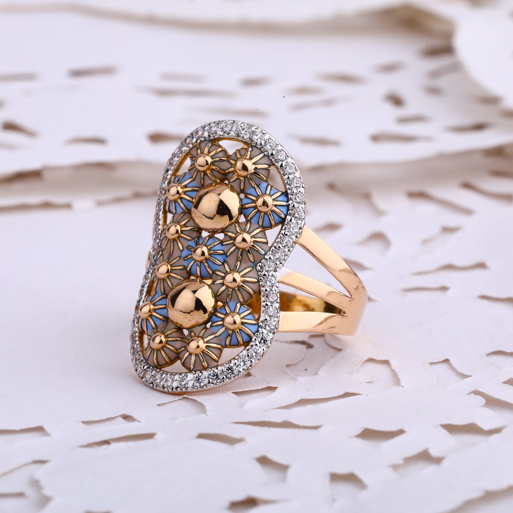 18CT  CZ Rose Gold Exclusive Women's Ring RLR686