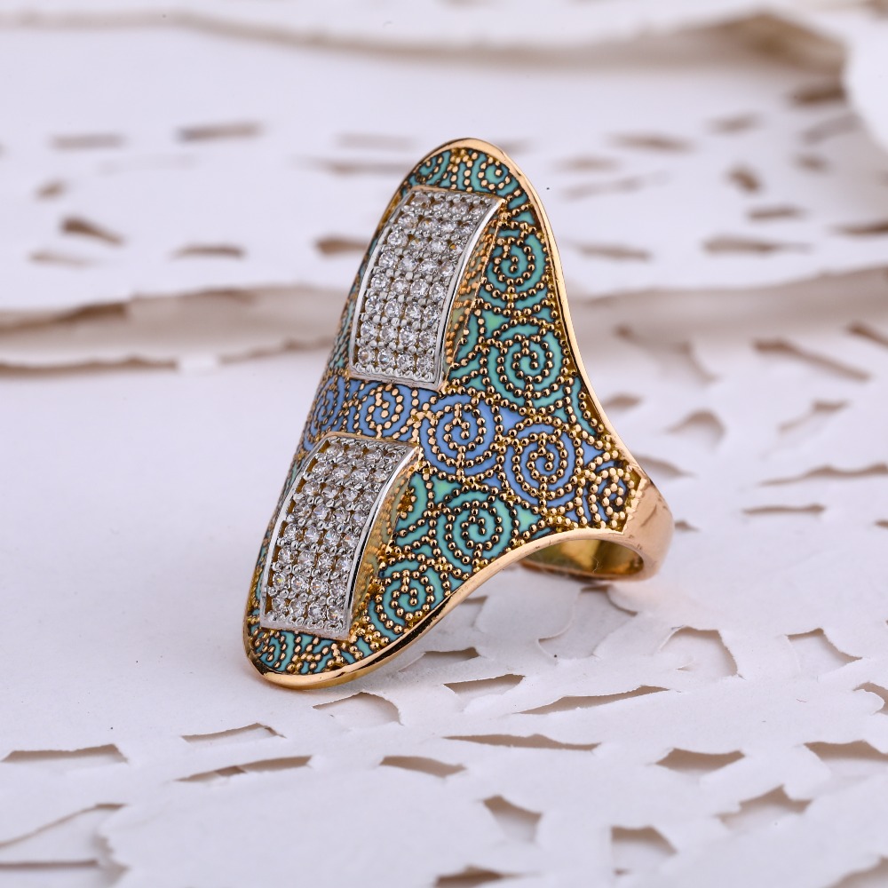 18KT  Rose Gold exclusive Ladies CZ Ring RLR678