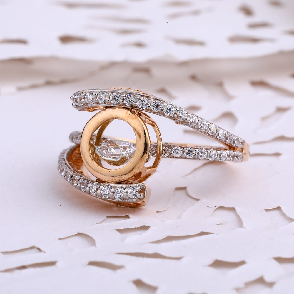 18KT  Rose Gold Hallmark Fancy Women's Ring RLR671