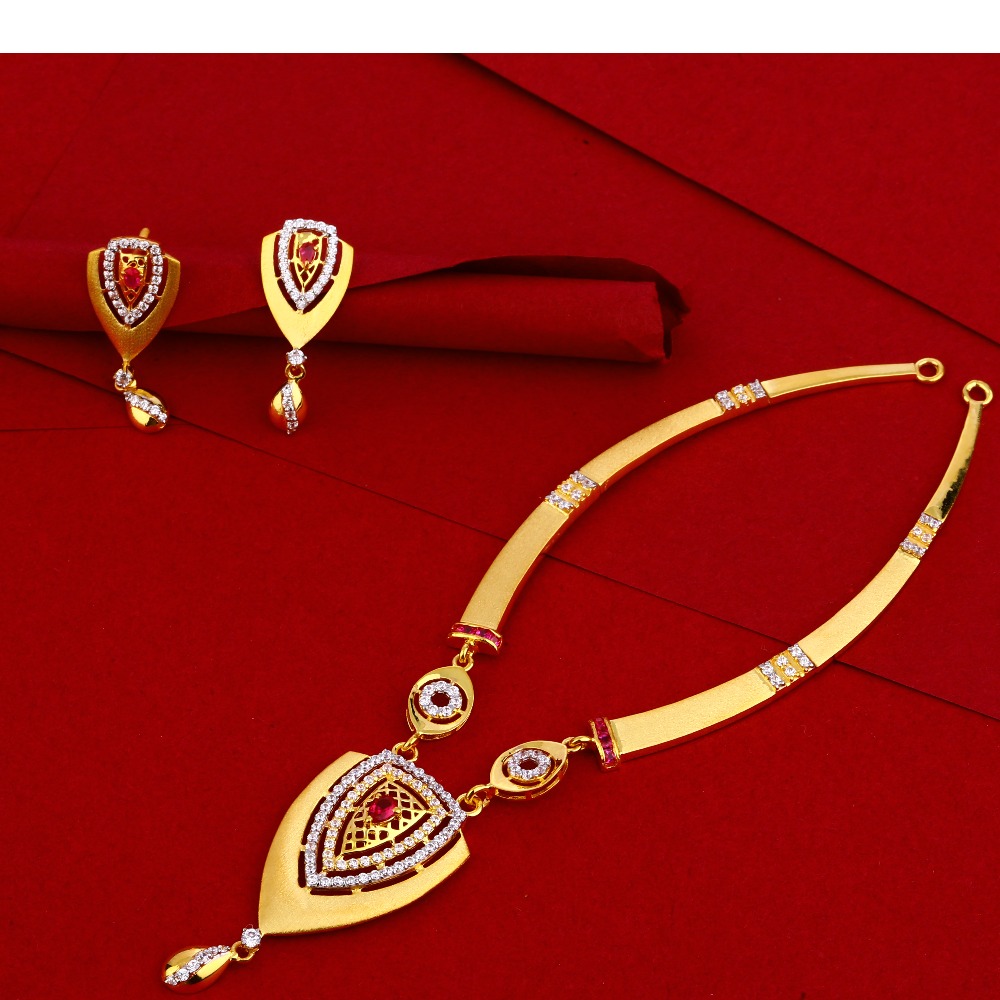 916 Gold Women's Fancy Necklace Set LN101