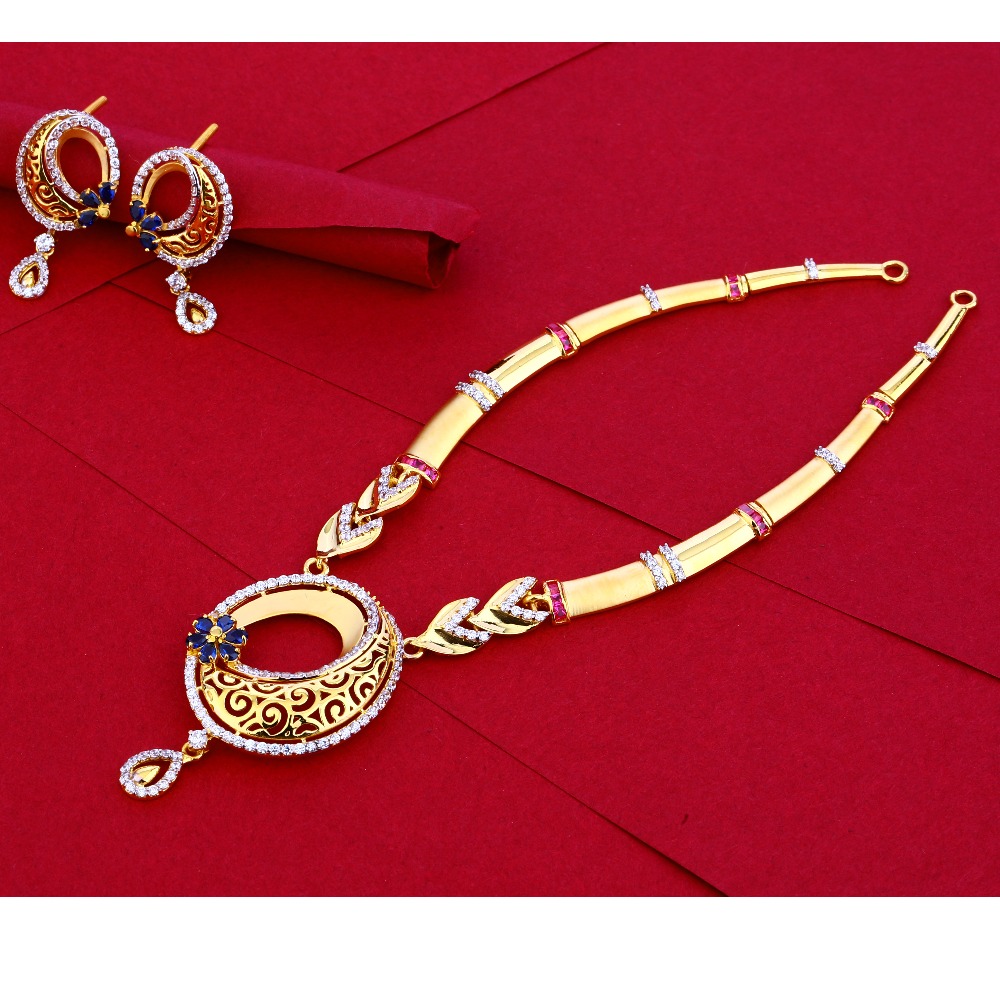 916  Gold CZ  Hallmark Ladies Necklace Set LN63