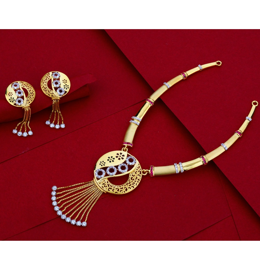 916  Gold CZ Ladies Necklace Set LN29