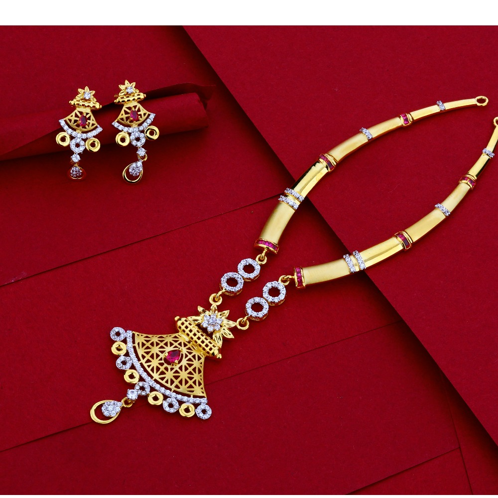 916 CZ Gold  exclusive Hallmark Necklace Set LN24