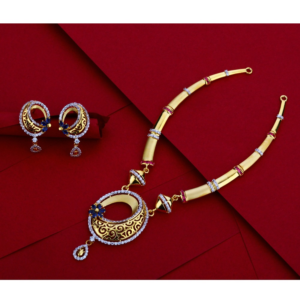 22CT Gold CZ Gorgeous Ladies Necklace Set LN10