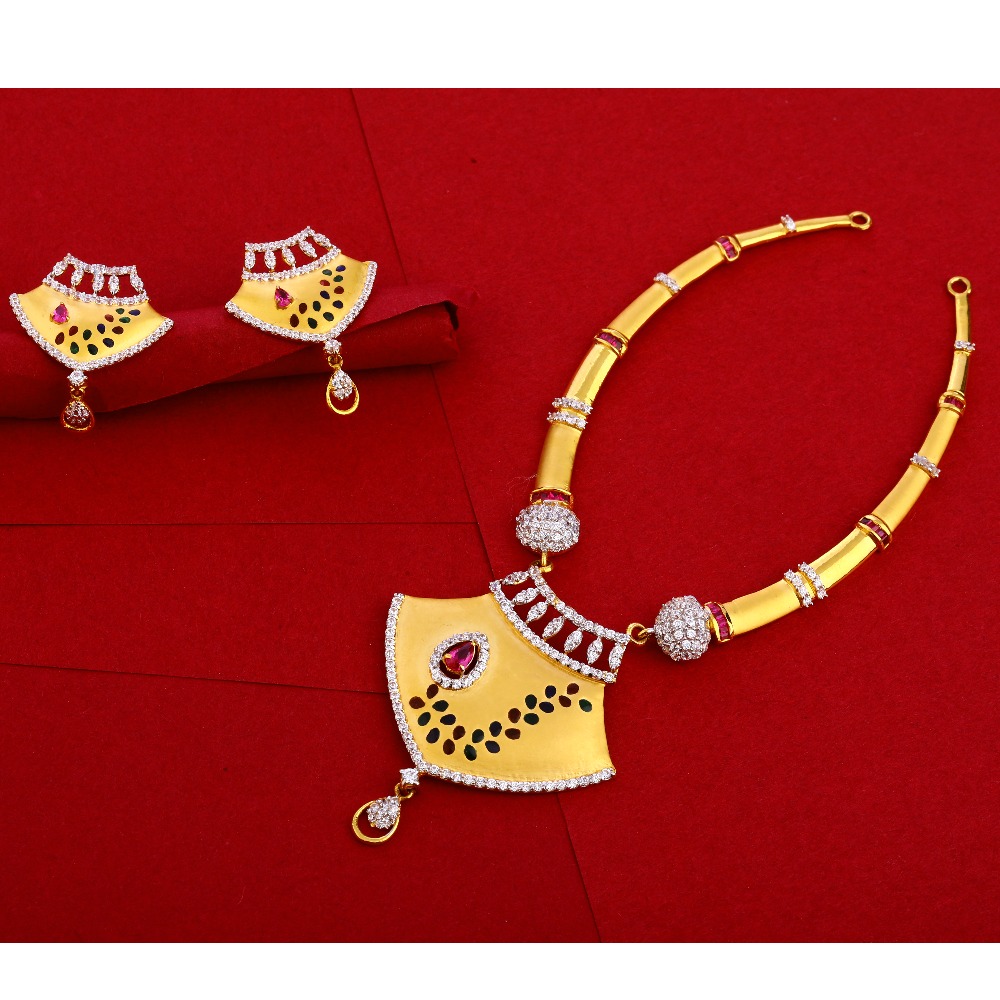 22KT Gold Hallmark Designer Necklace Set LN184