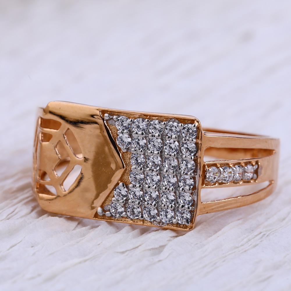 750 Rose Gold exclusive Hallmark Men's Ring RMR71