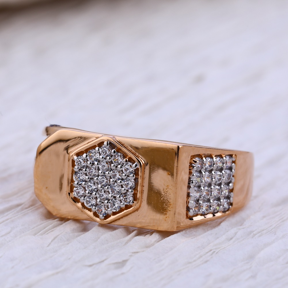 750 Rose Gold stylish Men's Ring RMR66
