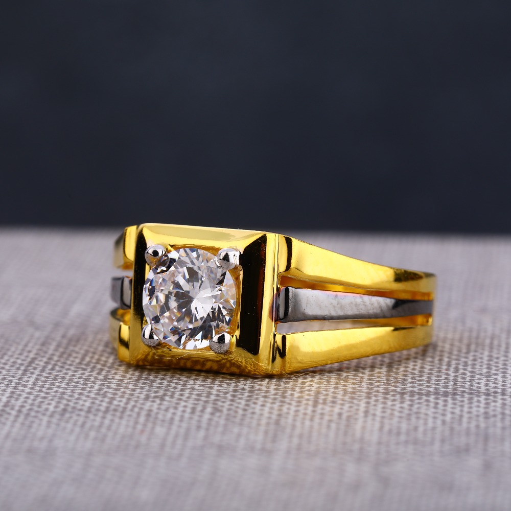 22KT Gold Men's Gorgeous Hallmark Stone Ring MSR119