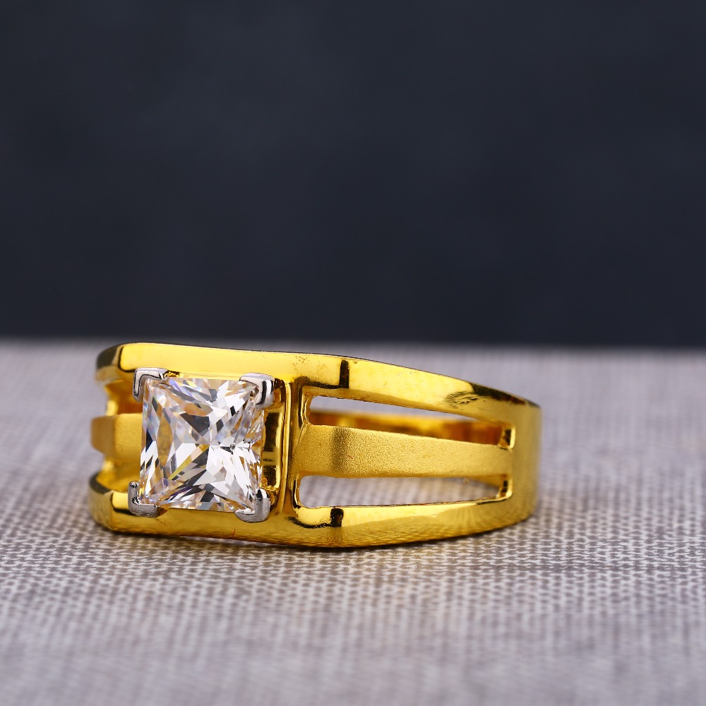 916 Gold Men's exclusive Single Stone Ring MSR93