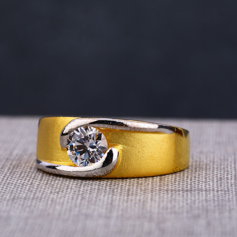 916 Gold Men's Single Stone Ring MSR89
