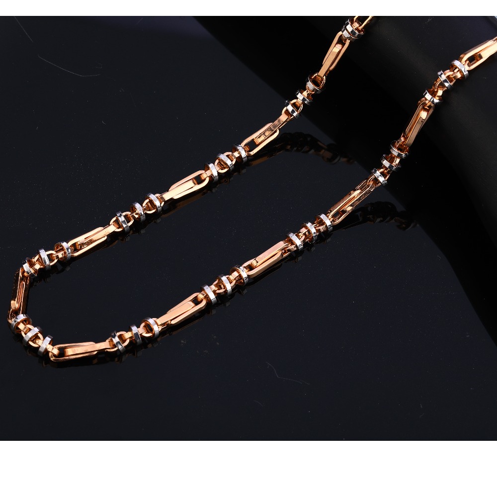 18KT Rose Gold Hallmark stylish  Gentlemen's  Chain RMC79