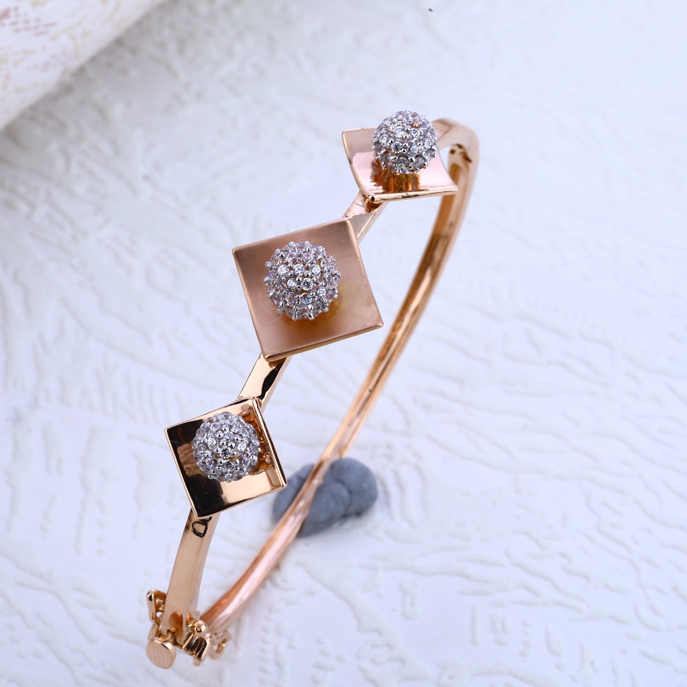 18KT Rose Gold  Hallmark Kada Bracelet RLKB187