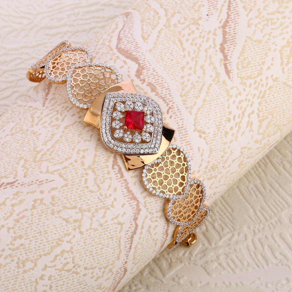750 Rose Gold Fancy Hallmark Women's Kada RLKB176