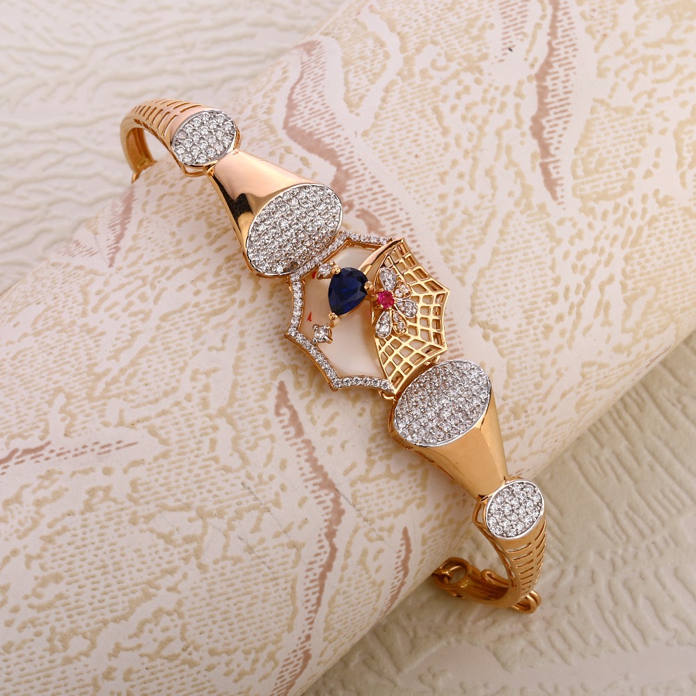 750 Rose Gold Designer Hallmark Women's Kada RLKB173
