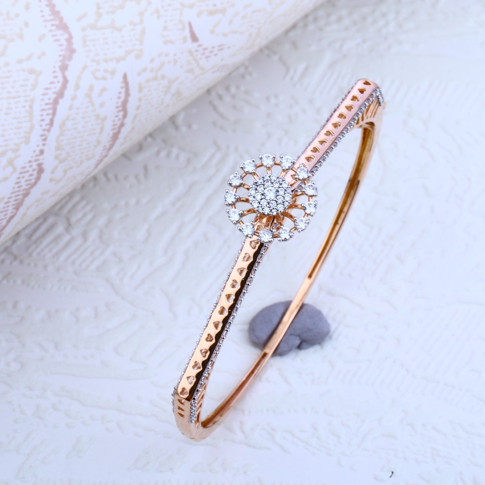 18KT Rose Gold Delicate Women's Hallmark Kada RLKB71