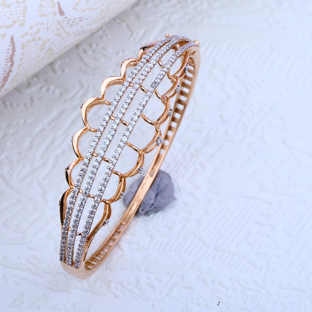 18KT Rose Gold Designer Women's Hallmark Kada RLKB70