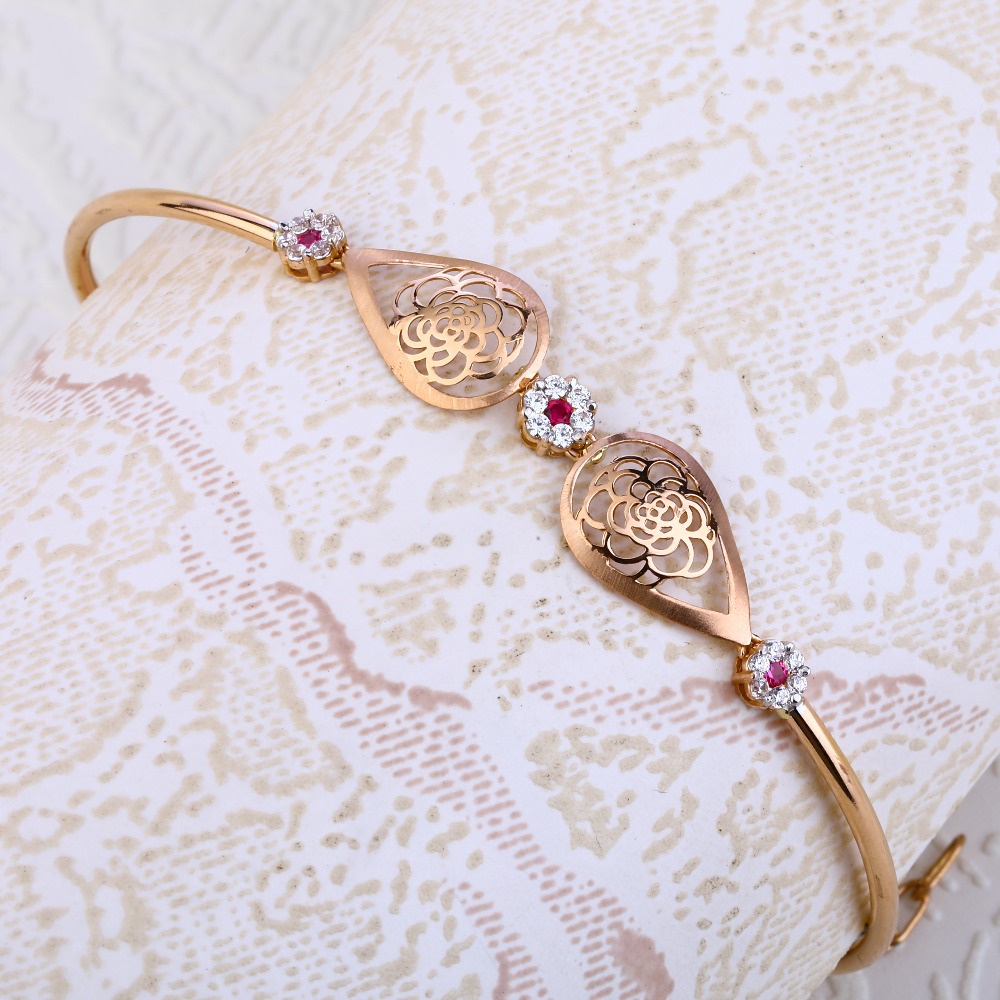 750 CZ Rose Gold stylish Women's  Bracelet RLKB69