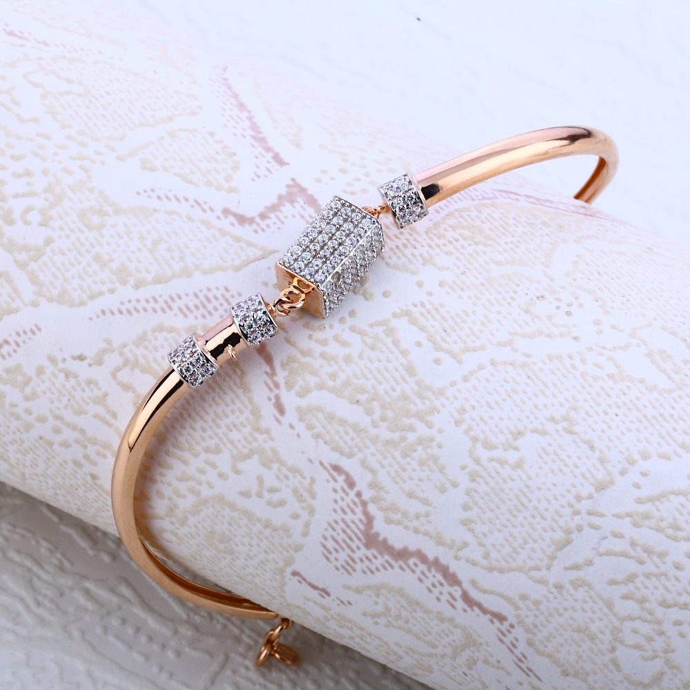 750 CZ Rose Gold Woman's  Bracelet RLKB191