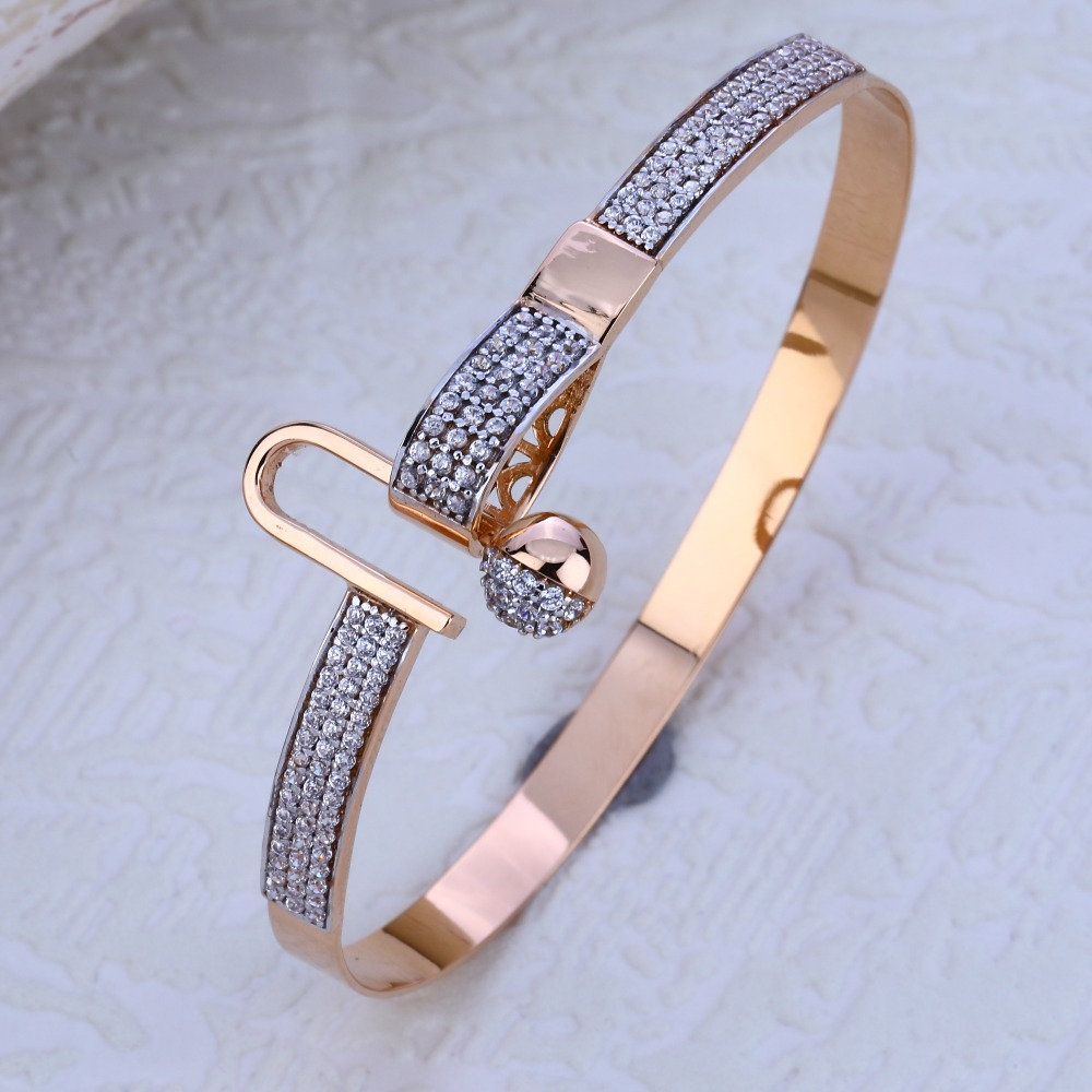 750 Rose Gold Classic Hallmark Ladies Bracelet RLKB200