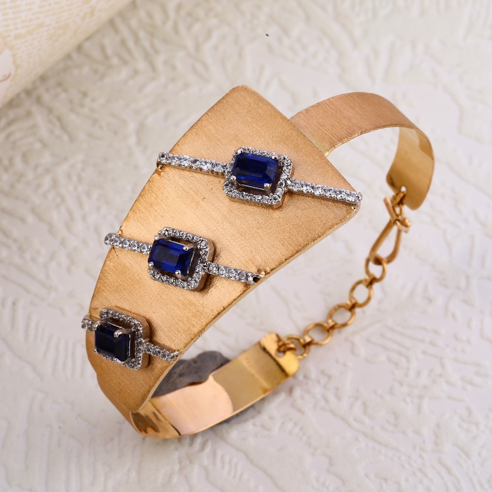 750 Rose Gold Designer CZ Bracelet RLKB256