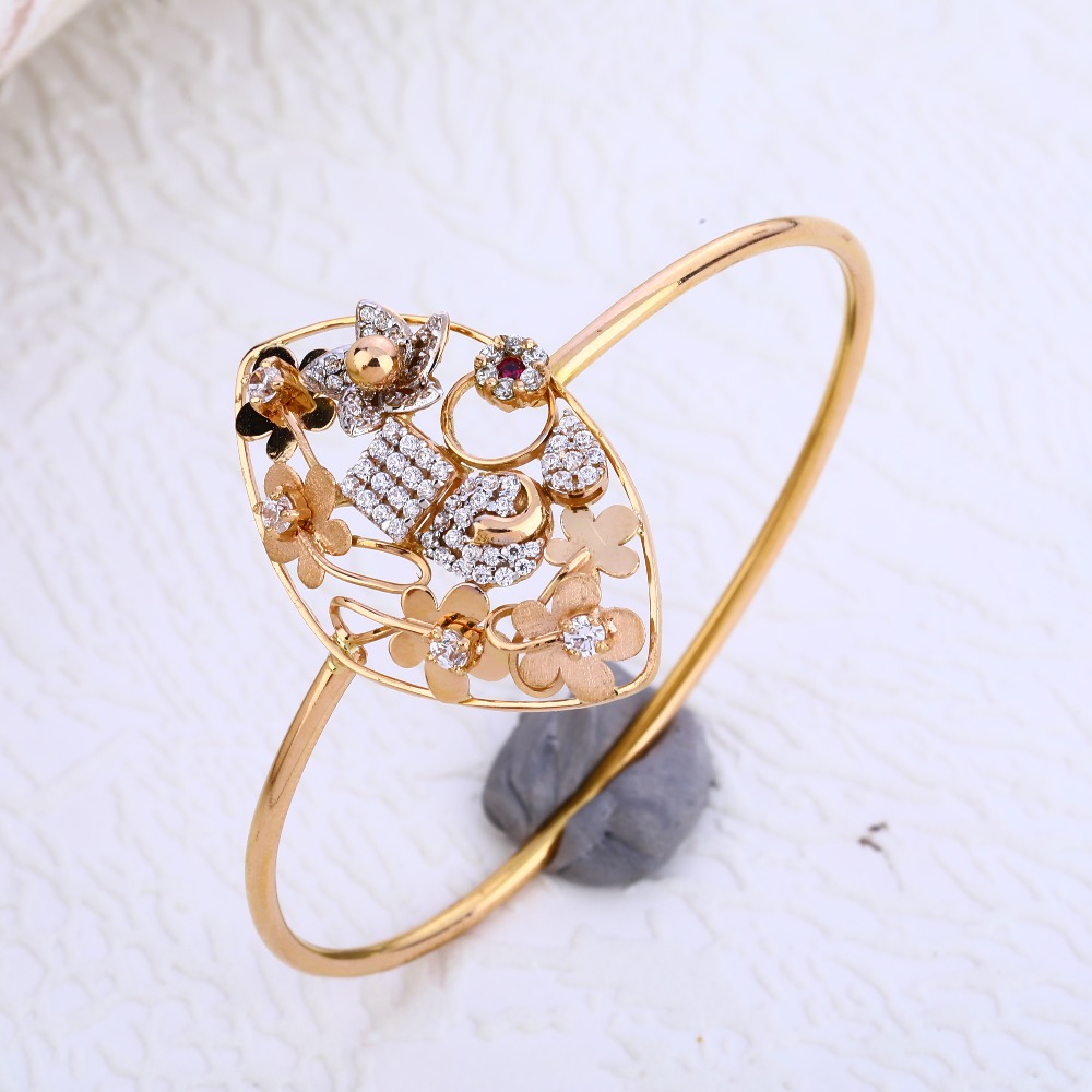 18CT Rose Gold Hallmark stylish CZ Ladies Bracelet RLKB203