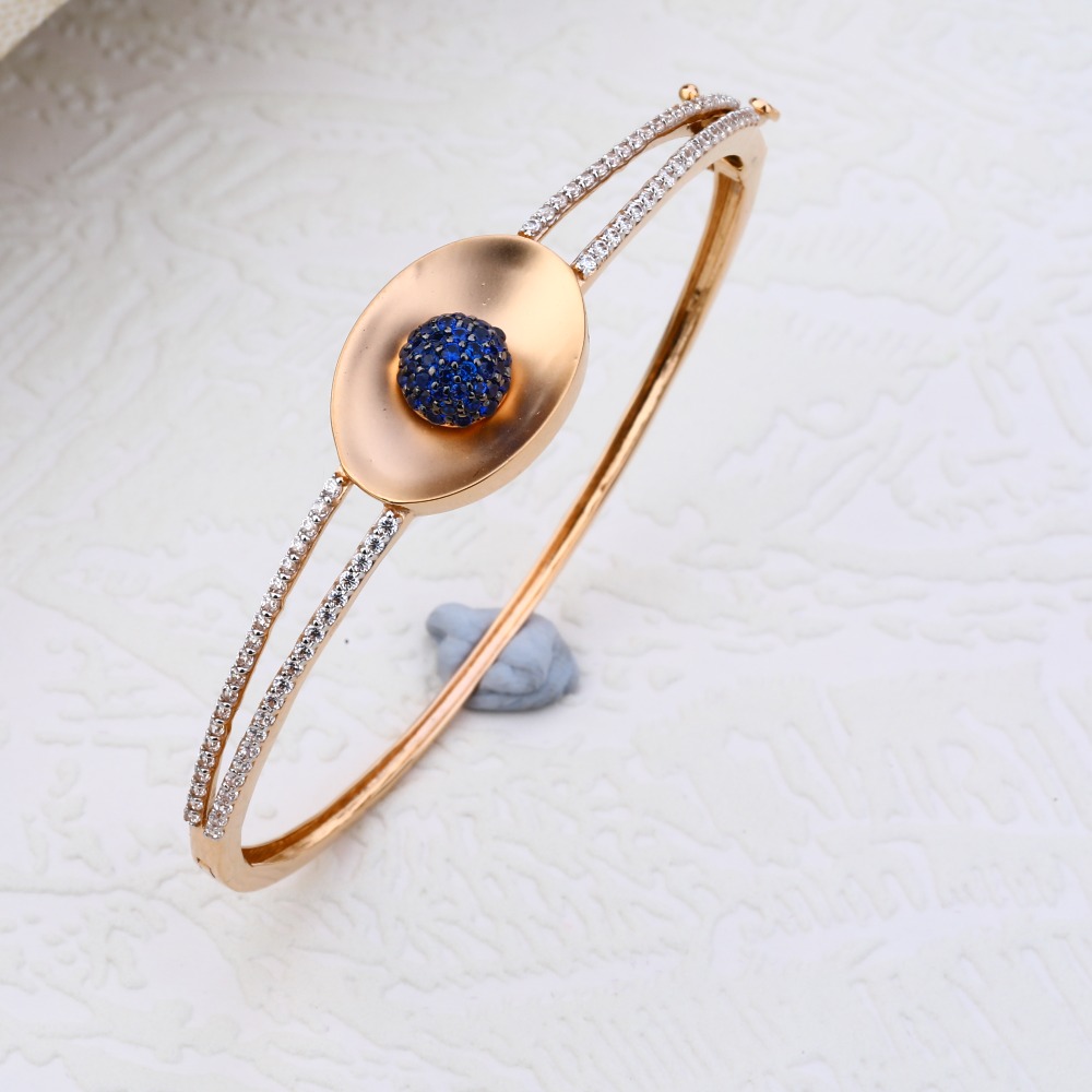 18CT Rose Gold CZ stylish Hallmark Bracelet RLKB101