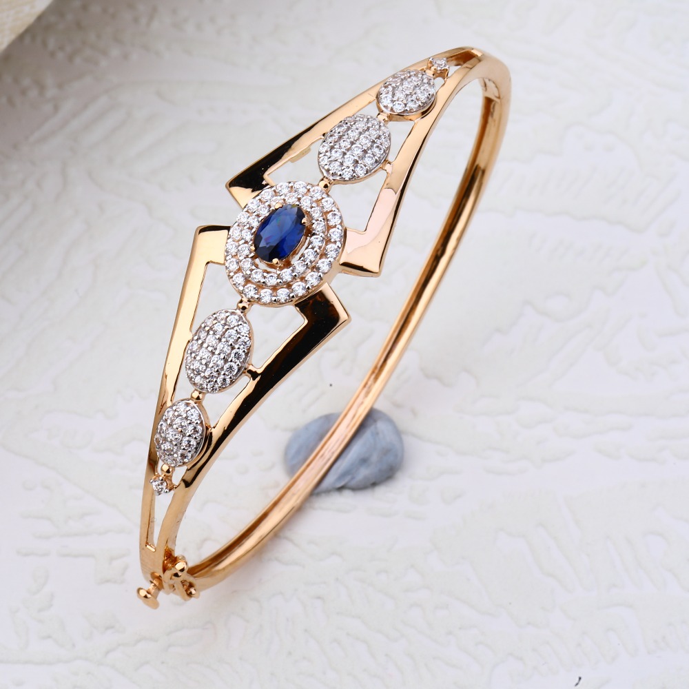 18CT Rose Gold CZ designer Hallmark Bracelet RLKB96