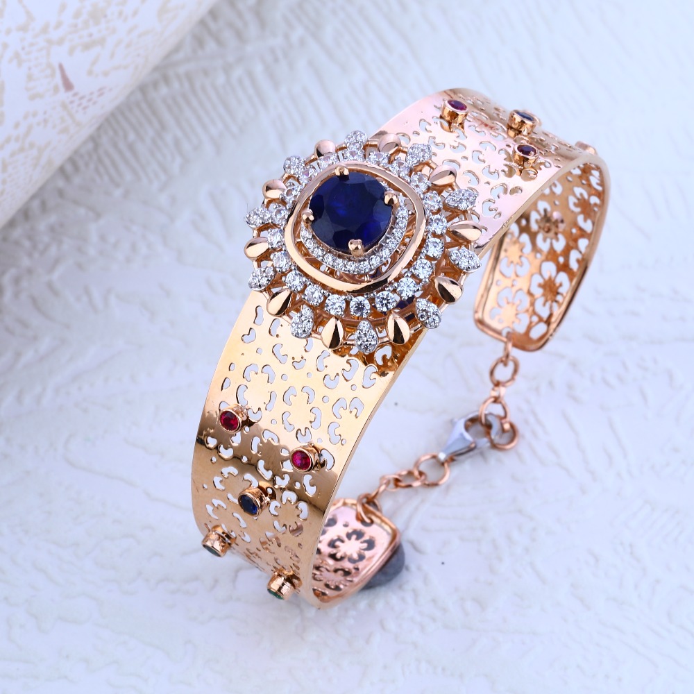 18CT Rose Gold Classic Ladies Kada Bracelet RLKB87