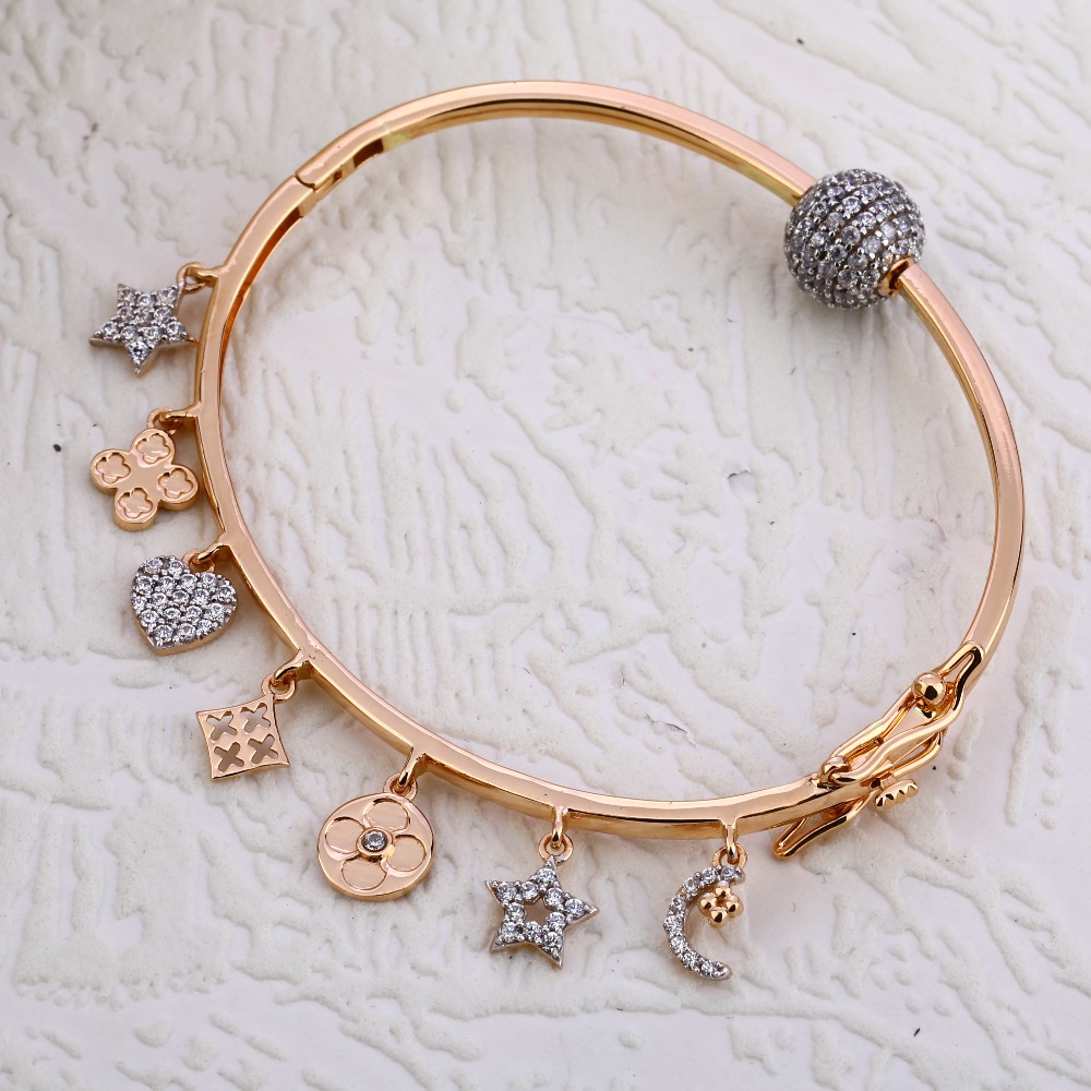 18KT Rose Gold CZ Hallmark Ladies Bracelet  RLKB251