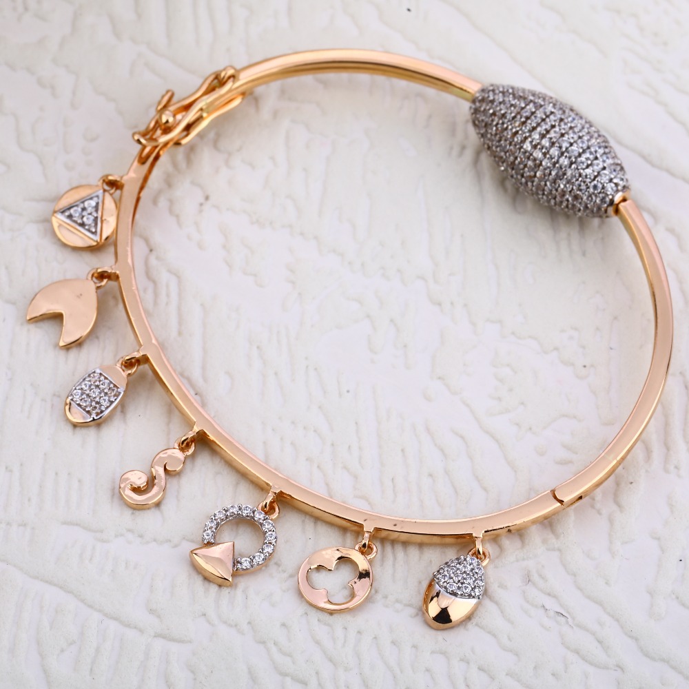 18KT Rose Gold CZ Women's stylish Kada Bracelet  RLKB241