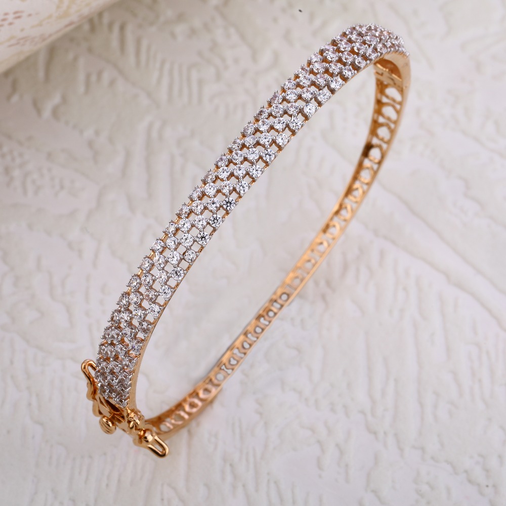 18KT Rose Gold Hallmark Designer Kada Bracelet  RLKB227