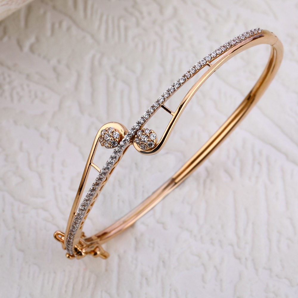 18KT Rose Gold Hallmark Classic Kada Bracelet  RLKB226
