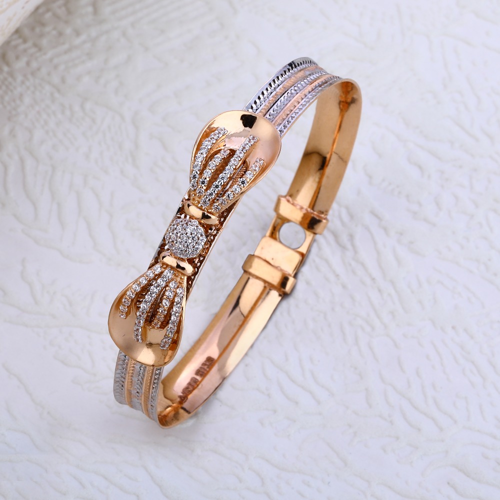750 Rose Gold Ladies Gorgeous  Kada Bracelet RLKB269