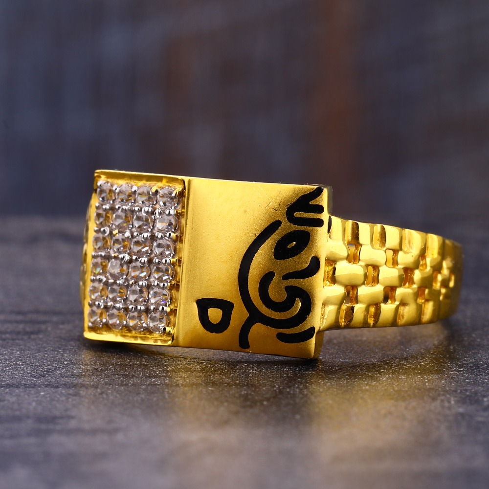 22KT Gold Hallmark Gorgeous CZ Men's Ring MR807