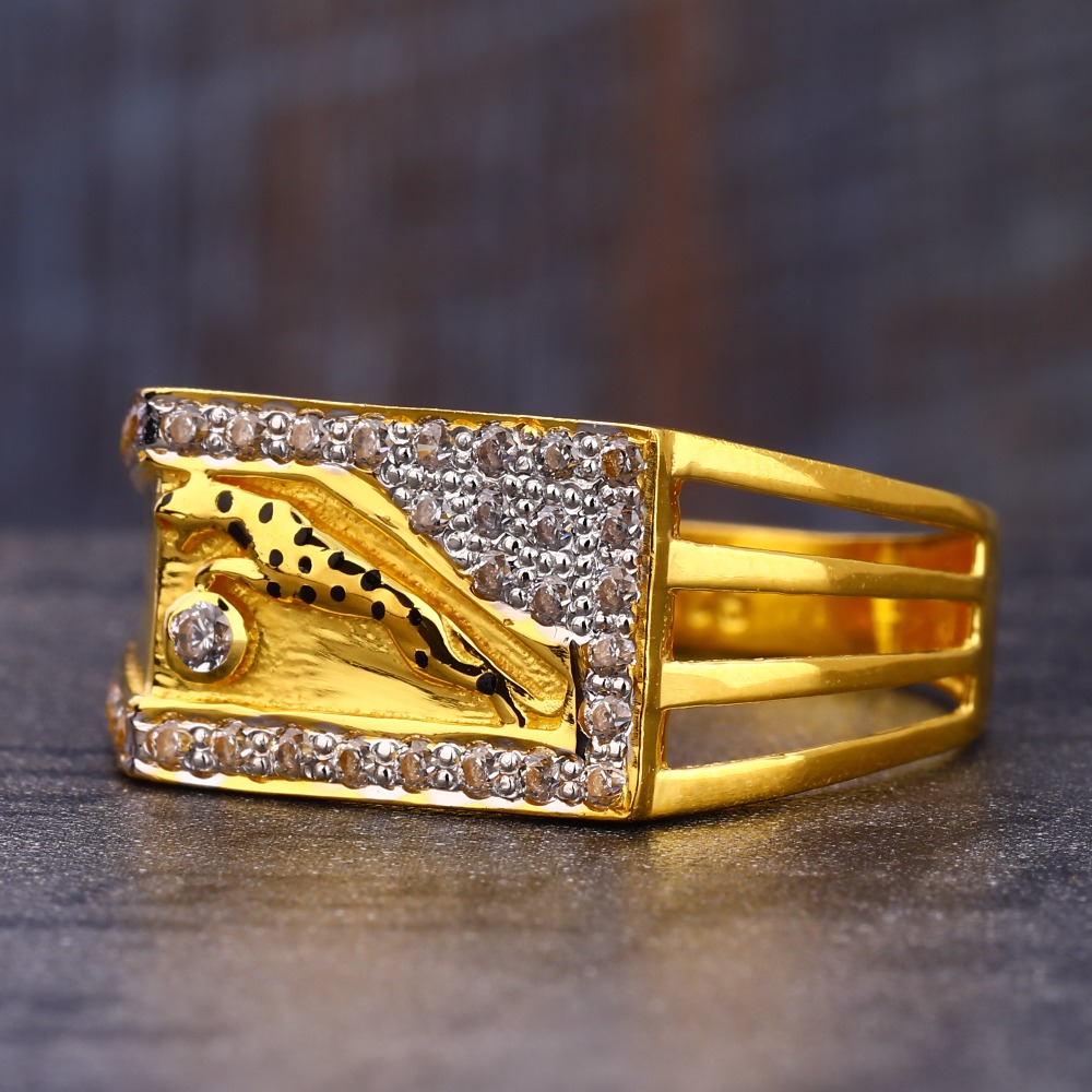 916 Gold Men's Hallmark Classic CZ  Ring MR787