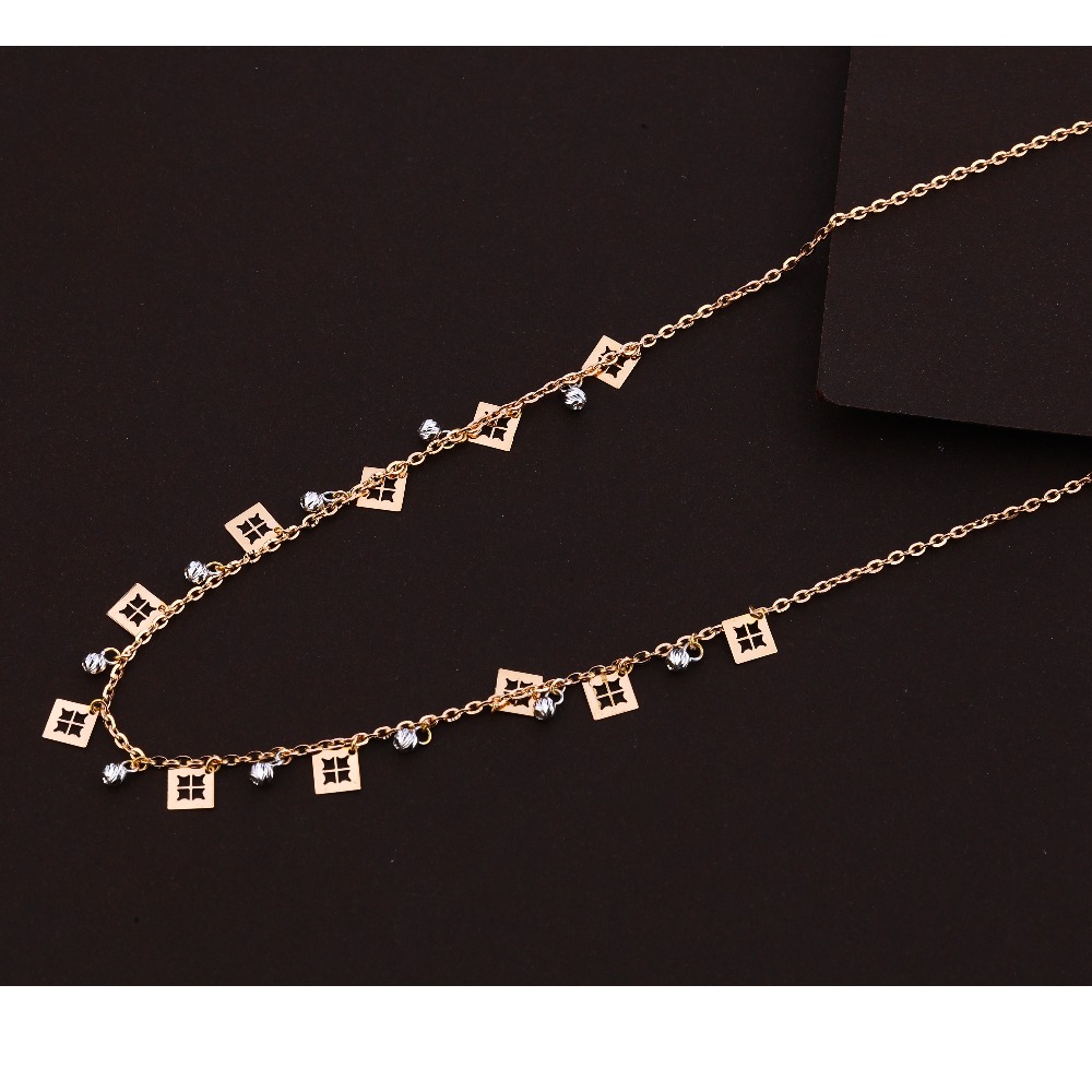18KT Rose Gold Fancy Ladies Tanmaniya Necklace  RTM175