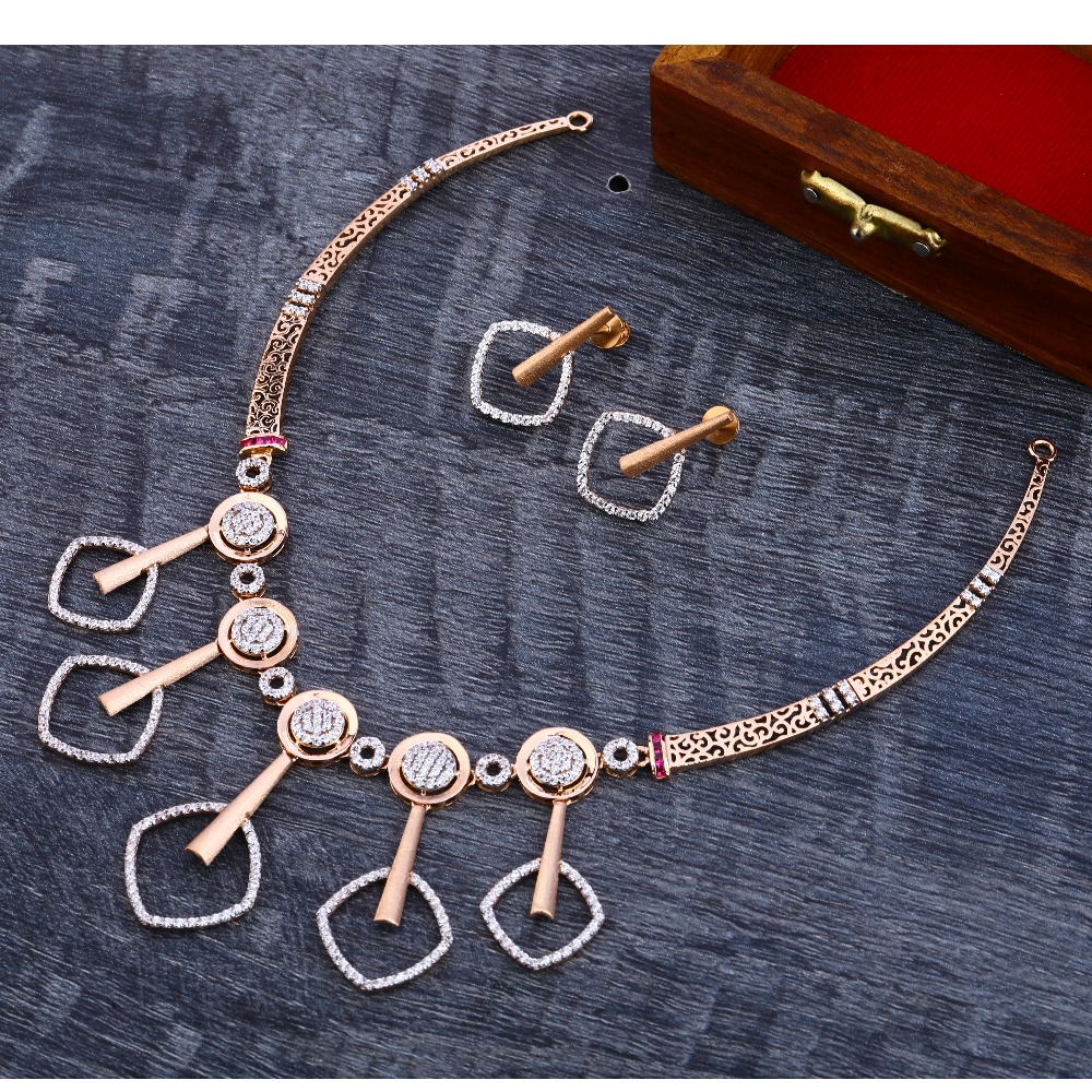 18KT Rose Gold  Exclusive Hallmark Necklace Set RN189