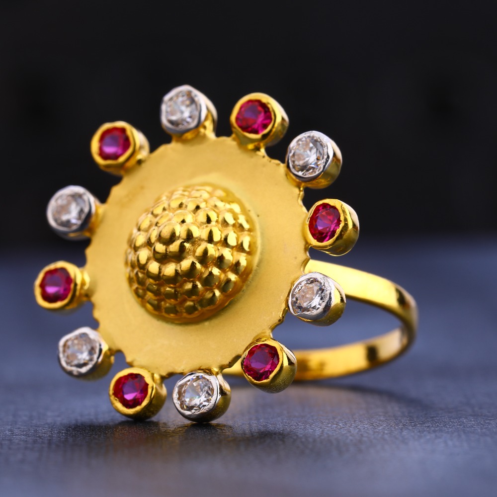 22KT CZ Gold Gorgeous Diamond Ladies Ring  LR674