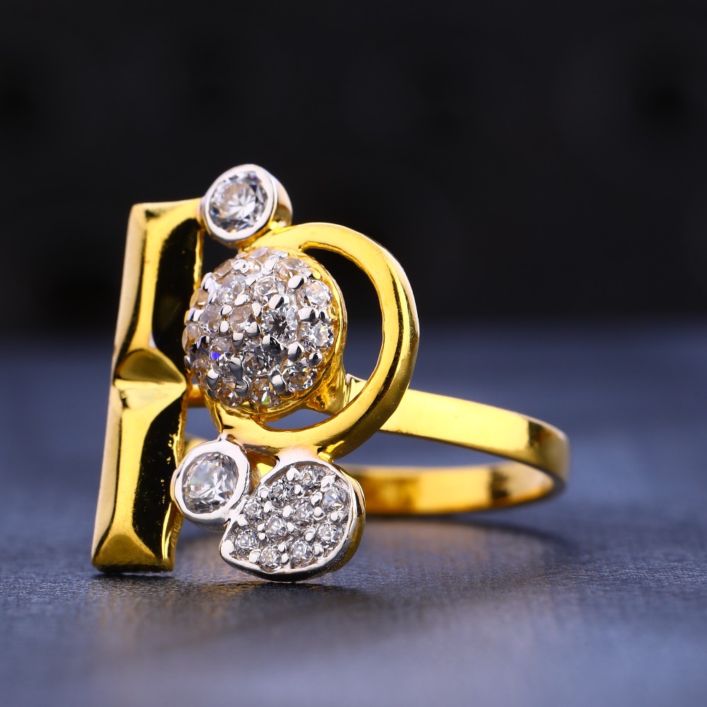 22KT Gold  stylish Hallmark Women's Ring  LR667